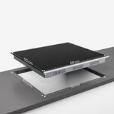Klarstein Verosteel keramische kookplaat - 60 cm, 4-zones, elektrische kookplaat met touch slider, dubbele & ovale zone, 6600 W, timer, kinderslot & restwarmte-indicator, onderhoudsvriendelijk glazen oppervlak