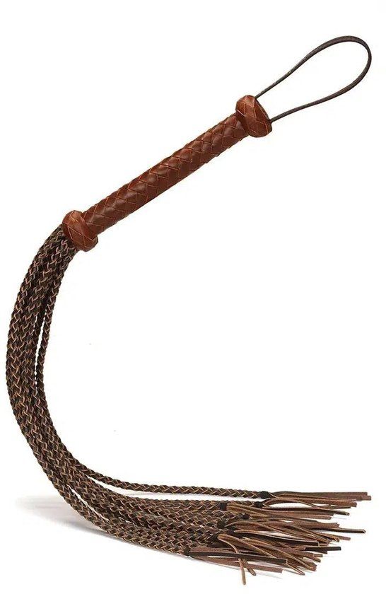 Liebe Seele - The Equestrian Leather Cat O' Nine Tails Flogger - Leren Flogger - Zwartbruin
