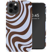 Selencia Vivid Backcover voor de Apple iPhone 12 (Pro) - Dream Swirl Chocolate