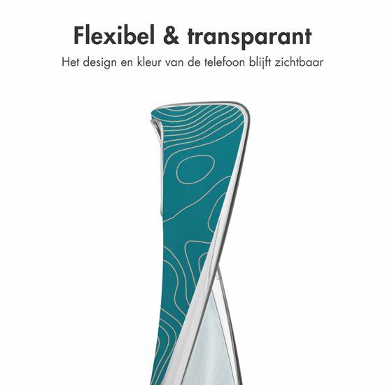 imoshion Hoesje - Geschikt voor Samsung Galaxy A53 - Design hoesje - Topo Turquoise