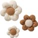 Vertbaudet Set van 3 fluwelen bloemen beige