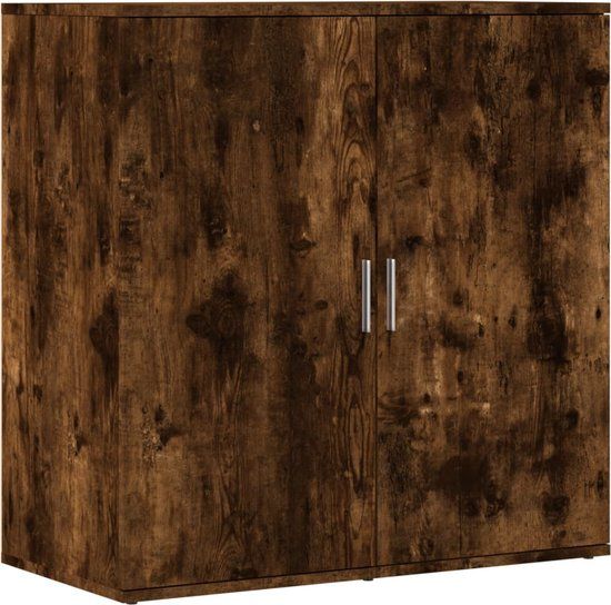 vidaXL Dressoir - 79x38x80 cm - bewerkt hout - gerookt eikenkleurig