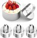 Ensemble de 4 anneaux à dessert et anneaux de dîner - Acier inoxydable - 8 cm