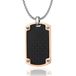 TJ Tom Jaxon Tom Jaxon Dogtag kettinghanger Edelstaal Carbon Rosegoudkleurig Zwart