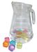 Merkloos / Sans marque Luminarc Glazen schenkkan/sapkan - 2x - 1,3 liter - met handvat - water - limonade