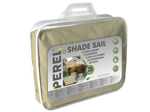 Perel Schaduwdoek - 3.6 x 3.6 m - Champagne