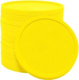 CombiCraft XXL Verpakking: Blanco munten / Consumptiemunten Neon geel - Ø29mm - 3000 stuks