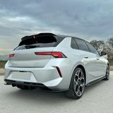 Oneway Achterbumperskirt (Diffuser) compatibel met Opel Astra L HB 2021- - Glanzend zwart