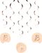 Folat 67518 Hangdecoratie Elegant Lush Blush 18 Jaar - 5 stuks