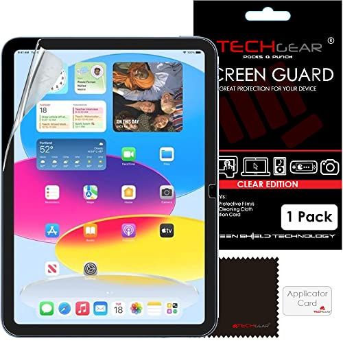 TECHGEAR Screen Protector voor iPad 11.9 inch 2022, CLEAR Screen Protector Guard Covers Compatibel met Nieuwe Apple iPad 10e Generatie 2022