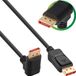 InLine Premium DisplayPort kabel - 90° haaks naar beneden - versie 1.4 (5K/8K 60Hz) / zwart - 1 meter