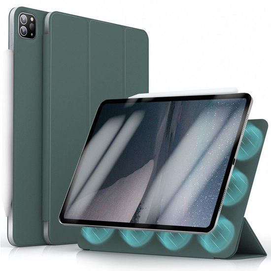 imoshion Tablet Hoes - Geschikt voor Apple iPad Pro 11 (2025) M5 / Pro 11 (2024) M4 - Magnetic Bookcase - Donkergroen