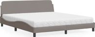 Maison Exclusive Lit avec matelas "Dover", couleur taupe, 180x200 cm, rembourré