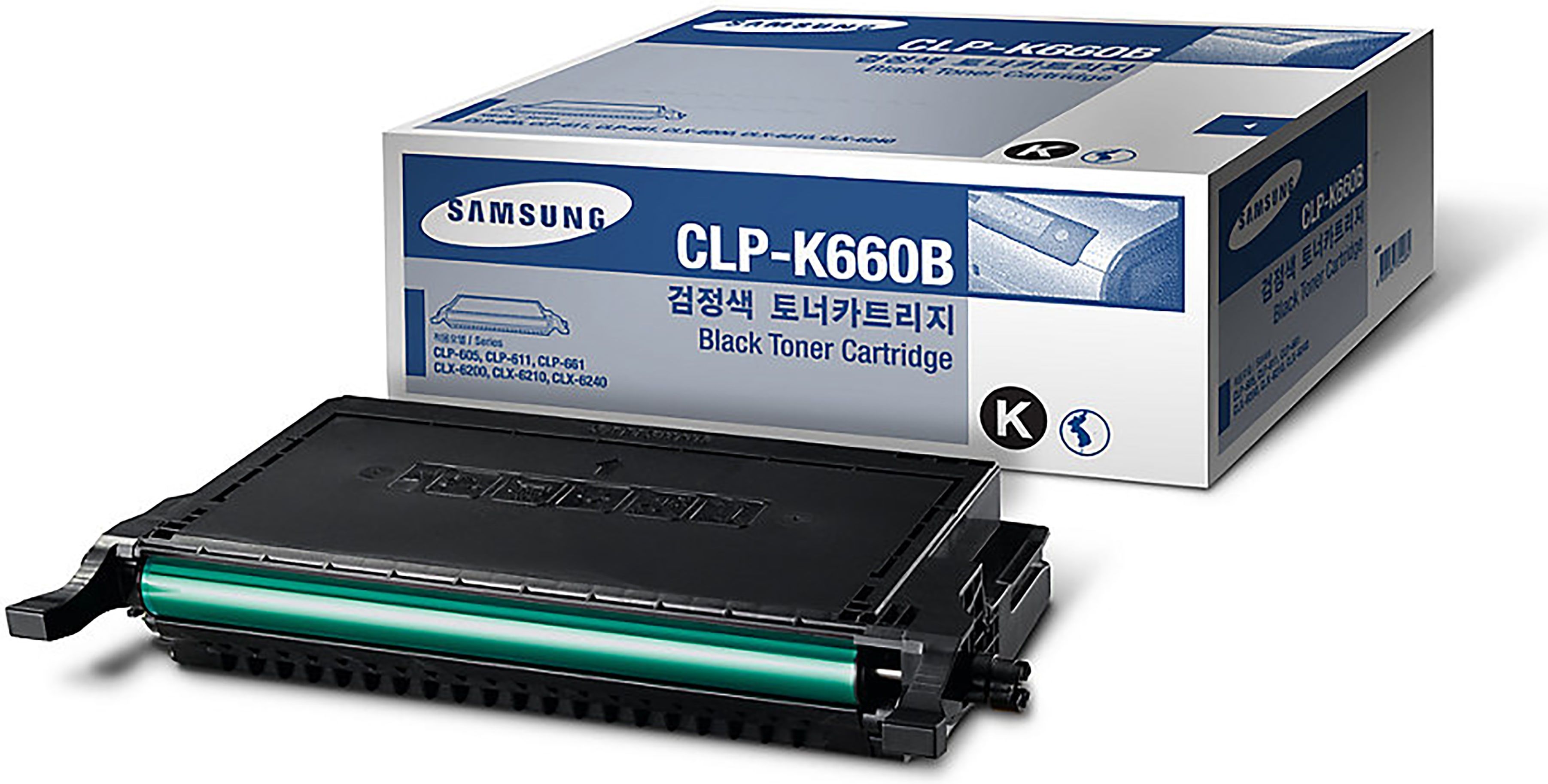 HP Samsung CLP-K660B Zwarte Hoge Rendement Tonercartridge