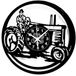 Instant Karma Clocks Wandklok Boerderij Boer Boer Tractor Farming Geschenkidee (zwart vinyl)
