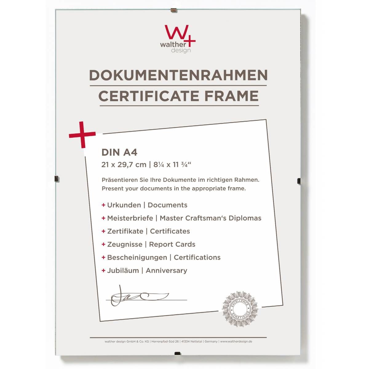 Walther Design RB130A - Fotolijst - 13 x 18 cm - Glas - Transparant