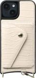 AVY Leren Hoesje Geschikt voor Apple iPhone 15 | Met Magnetische Kaarthouder | Compatibel met MagSafe | Leather Case met Wallet | Croco Beige