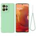 Motorola Coque Motorola Moto G17 Power/G17/G15 en silicone liquide avec dragonne - Verte