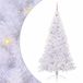 vidaXL - Kunstkerstboom - met - 300 - LED - Wit - 210 - cm - PVC - en - Staal