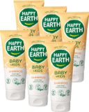 Happy Earth Shampoo - Baby & Kids - 100% Natuurlijk - 6 x 200 ml