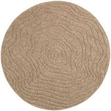 vidaXL - Binnen- en buitentapijt - AGIRA - Naturel - Ø 120 CM - Polyester