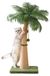 Poteau griffoir chat - 102 cm haut - Sisal - 3 balles suspendues - Style A