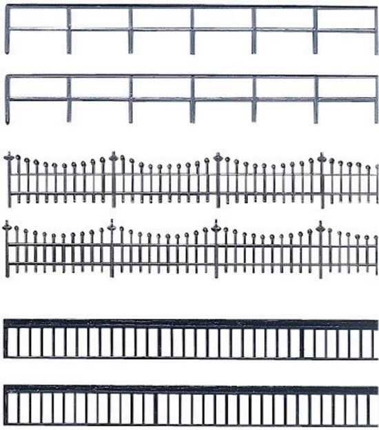 Auhagen 42558 - H0, TT IJzeren hek Kunststof model