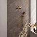 Brauer Gold Edition Thermostatische Regendoucheset Inbouw - Hoofddouche 30 cm - Geborsteld Goud