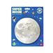 Legami - Super Moon, fosforescerende maan, Ø 15 cm, van pvc, laadt zich overdag met licht en nachtlampje op, op een glad, schoon oppervlak aanbrengen