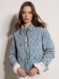 Apricot Gewatteerd katoenen denim jasje