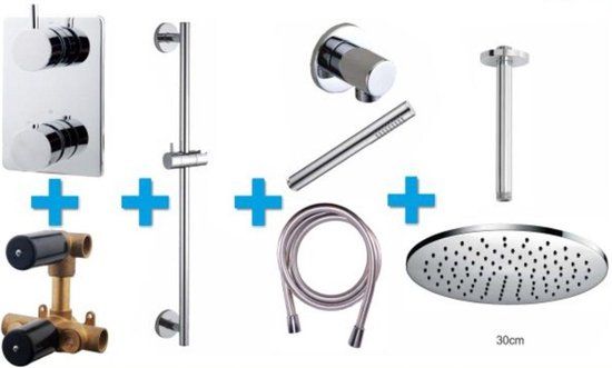 Wiesbaden Regendouche Set - Type 112 - Inbouw - ø 30 cm - Chroom