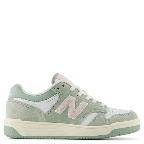 New Balance 480 suède sneakers mintgroen/wit