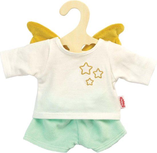 Heless 9175 Poppenoutfit Engel - 20-25 cm - Wit/Groen - Polyester - 18+ maanden