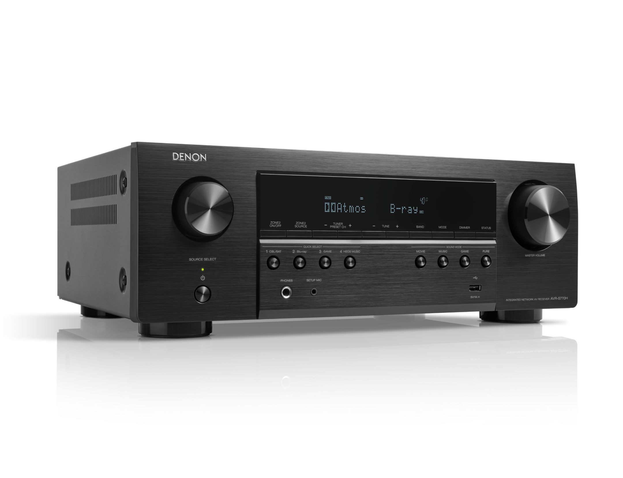 Denon AVR-S770H AV Receiver - 7.2 kanaals, HEOS, 8K, Zwart