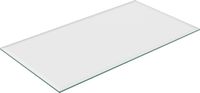 Merkloos / Sans marque Relaxdays 8 mm veiligheidsglasplaat, gehard veiligheidsglas, tafel, pan en meer, vierkante glasplaat, 120 x 65 cm, transparant