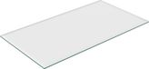 Merkloos / Sans marque Relaxdays 8 mm veiligheidsglasplaat, gehard veiligheidsglas, tafel, pan en meer, vierkante glasplaat, 120 x 65 cm, transparant