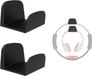UPOJ Precision Components Ltd. Wandhalterung für Headset und Fitnesszubehör - Universelle Halterung für Kopfhörer und Pilates-Ring - Set aus 2 Stück - Schwarz