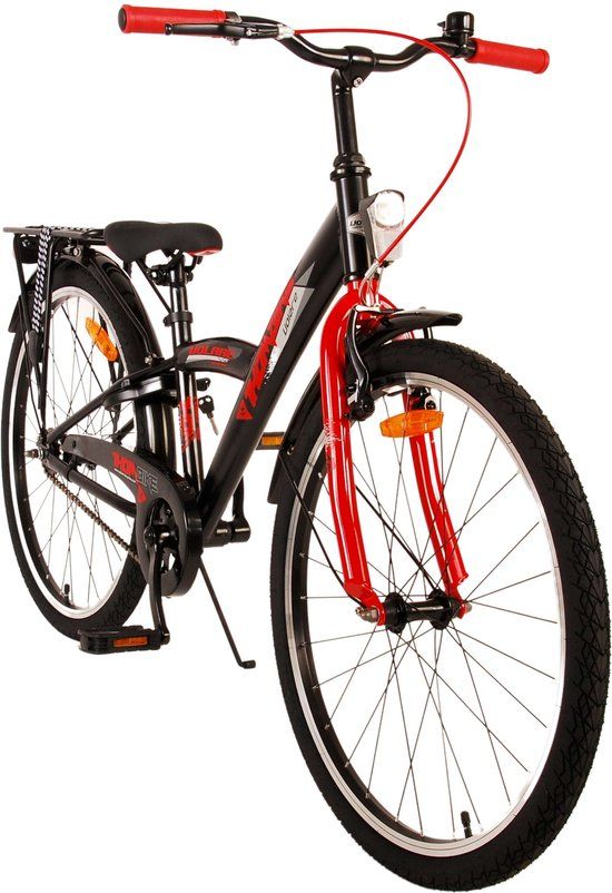 Volare Thombike Kinderfiets - Jongens - 24 inch - Zwart Rood