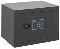 ARREGUI Blue 650120 Safe van staal met elektronisch slot, 25 x 35 x 25 cm, 18 l, veilig voor thuis en thuis, toetsenbord met programmeerbare codes, met noodsleutel, grafiet