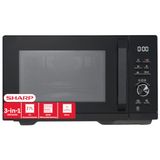 Sharp RCA271TB 5-in-1 Airfry-magnetron 900 W, grill 1000 W, hete lucht & AirFry-functie, convectie 2100 W, 27 l, 28 automatische ontdooien, gewicht en tijdgestuurd ontdooien, zwart