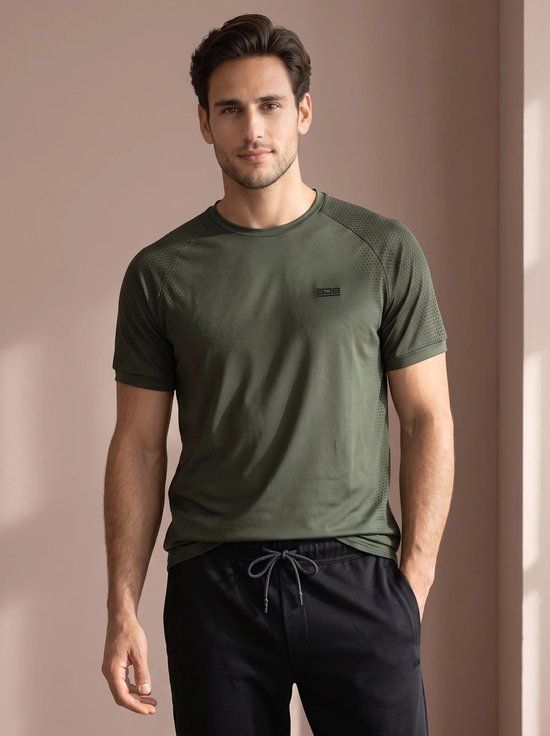 Sjeng Sport BAS Sportshirt Mannen - Camo Green - Maat M