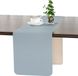 Merkloos Chemin de table - Artificiel cuir moderne double face - Jaune camel Bleu clair - 30 x 140 cm