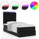vidaXL Ottoman bed met matras en LED-verlichting, zwart, 140x200 cm, fluweel