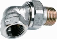 Comap Radiatorkoppeling Nikkel Haaks 1/2" Vernikkeld - Chroom
