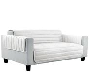 Elegant Datex CdelBianco1P Bankovertrek, dubbelzijdig, microvezel, hypoallergeen, mijtdicht, meerkleurig (wit/wit), 1-zits