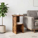 Maison Exclusive - Table d'appoint en chêne fumé, diamètre 39,5 x 55 cm, en panneau de particules