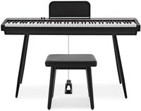 Gear4music Keynote Compact Digital Stage Piano with Bluetooth, Stool Pack