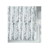 Spirella Douchegordijn Polyester Zwart, Wit 1200x2000 mm