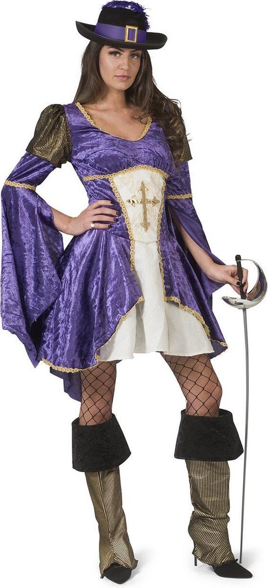 Funny Fashion Musketier Kostuum | Vijfde Musketier Dappere Diana | Vrouw | Maat 36-38 | Carnaval kostuum | Verkleedkleding