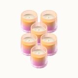 Spaas Pop geurloze kaars – Bloemig Paars – +70% plantaardige was – circa 27u - 6 stuks